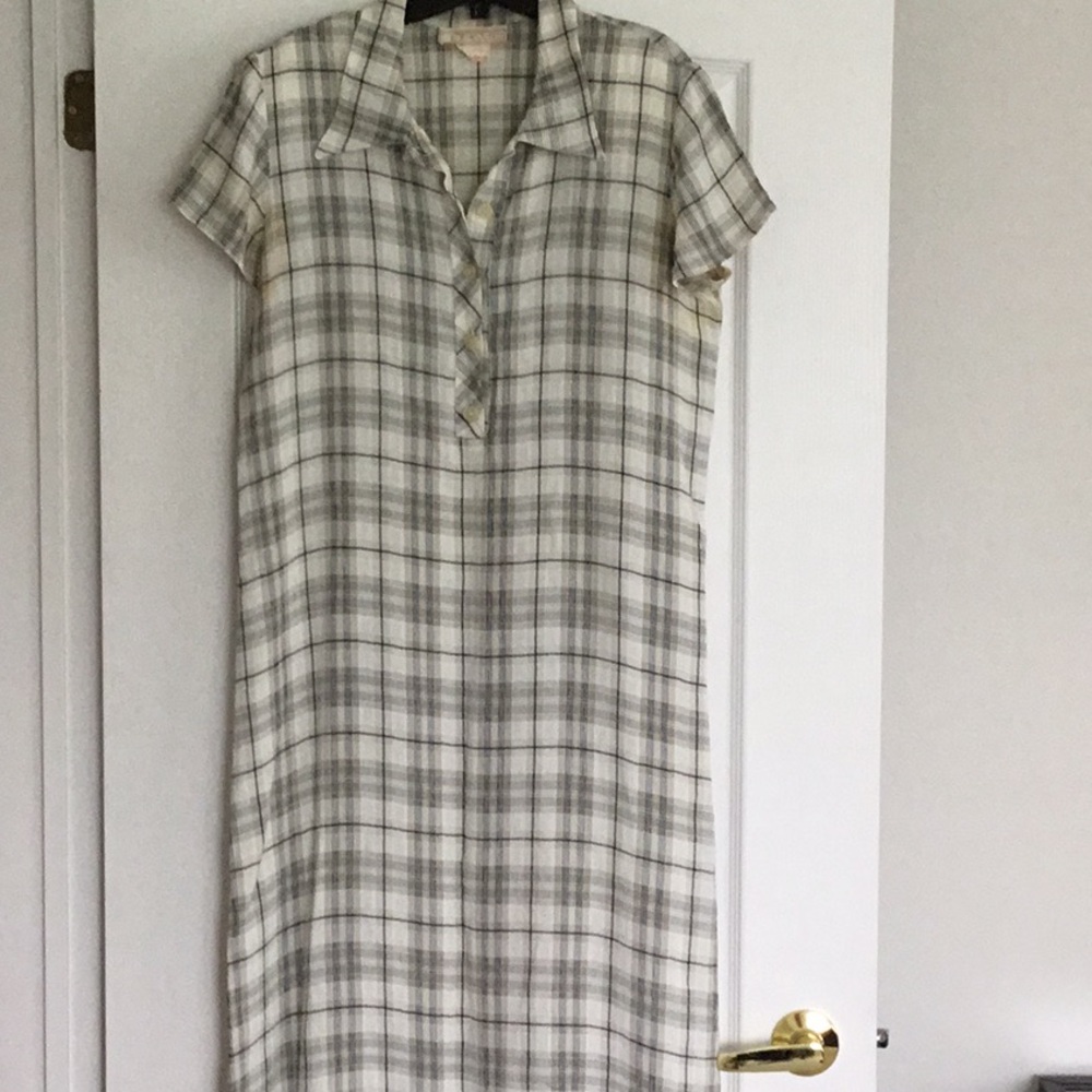 Plaid Short Sleeve Dress